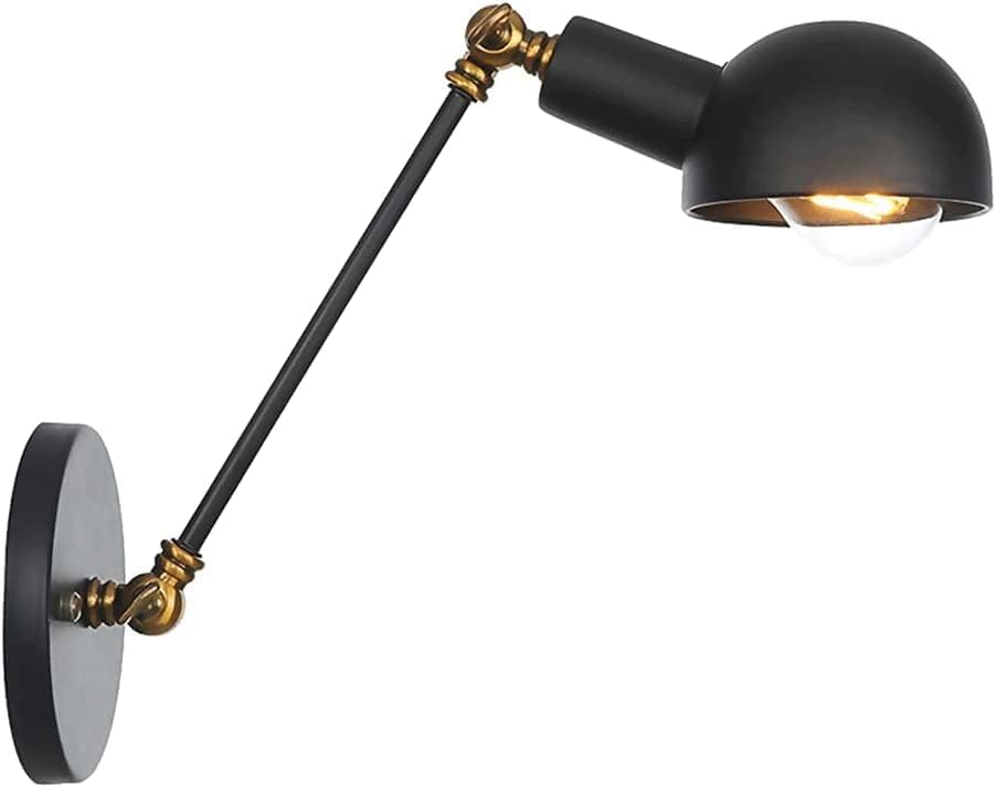 Metal Bedside Lamps, Retro Swing Arm, Industrial Wall Sconce, Vintage E27 Lighting Fixtures, Wall Lamp for Home