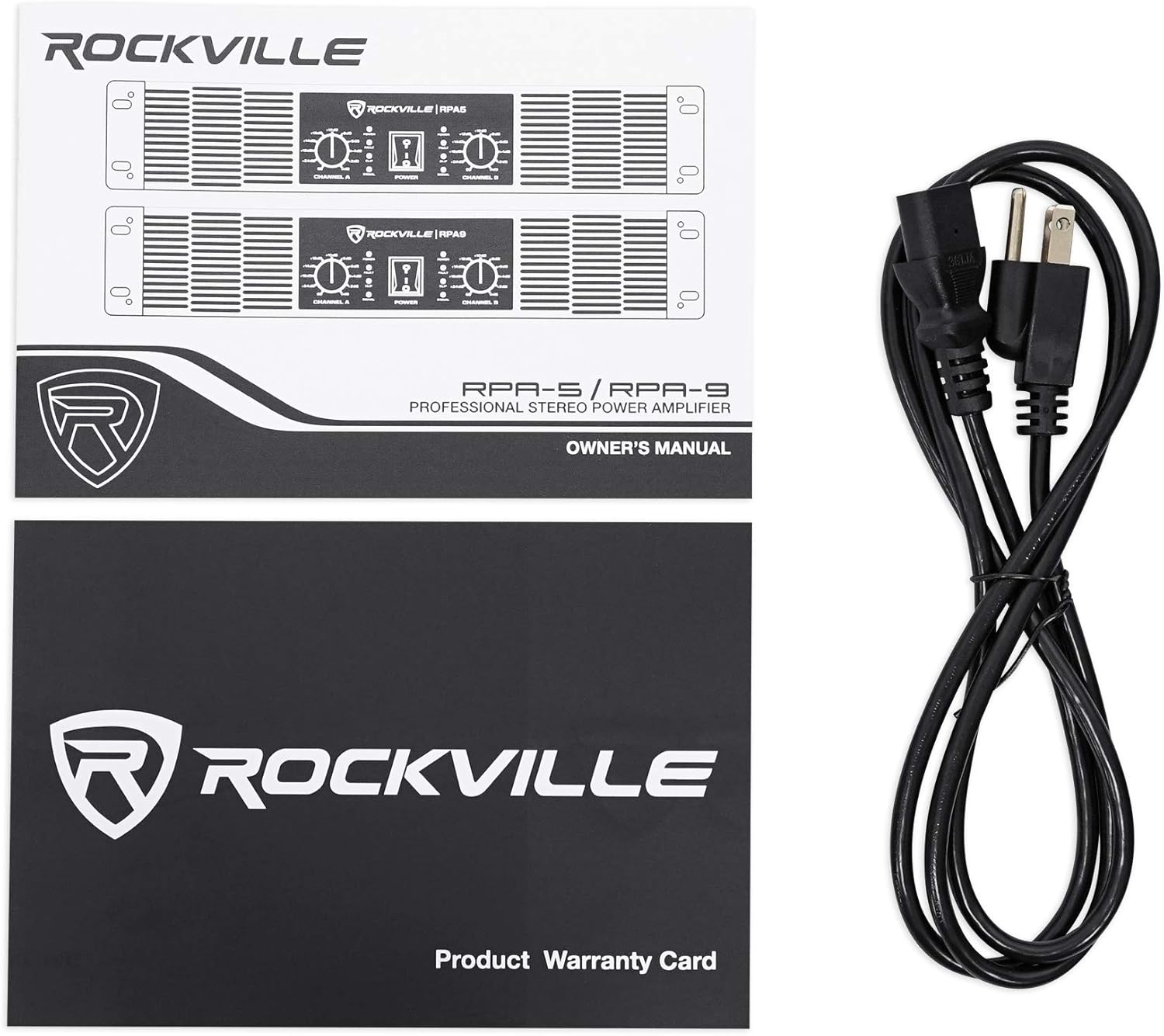 Rockville RPA9 3000W Peak/800W RMS 2 Channel Power Amplifier, High Output, Durable Build, Versatile Inputs, for DJs and Pro Audio