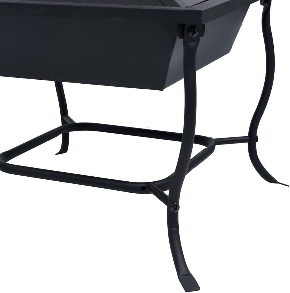 SKM Fire Pit Black 42x42x45 cm Steel (Weight-8KG)