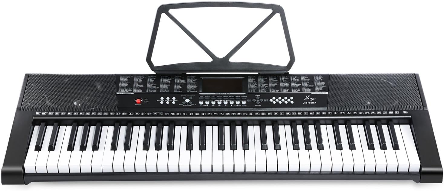 61key Standard Keys Keyboard with USB Music Player,Including Headphone,Stand,Stool & Power Supply-The electronic keyboards