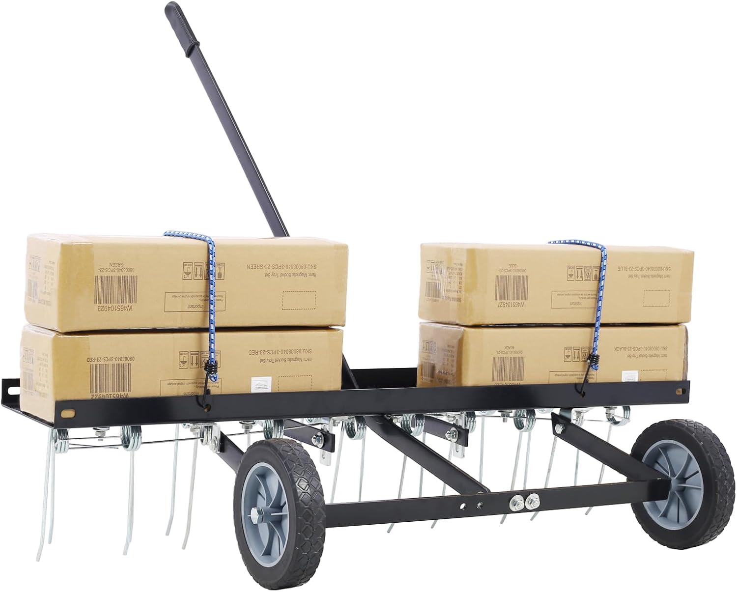 Dethatcher, 40-Inch Lawn Dethatcher Tow Behind Mower, Premium Pull Behind Dethatcher with Heat-Treated Tines, Lawn Sweeper Tow Behind for Riding Lawn Mower Attachments, Landscape Rake for Yard Care