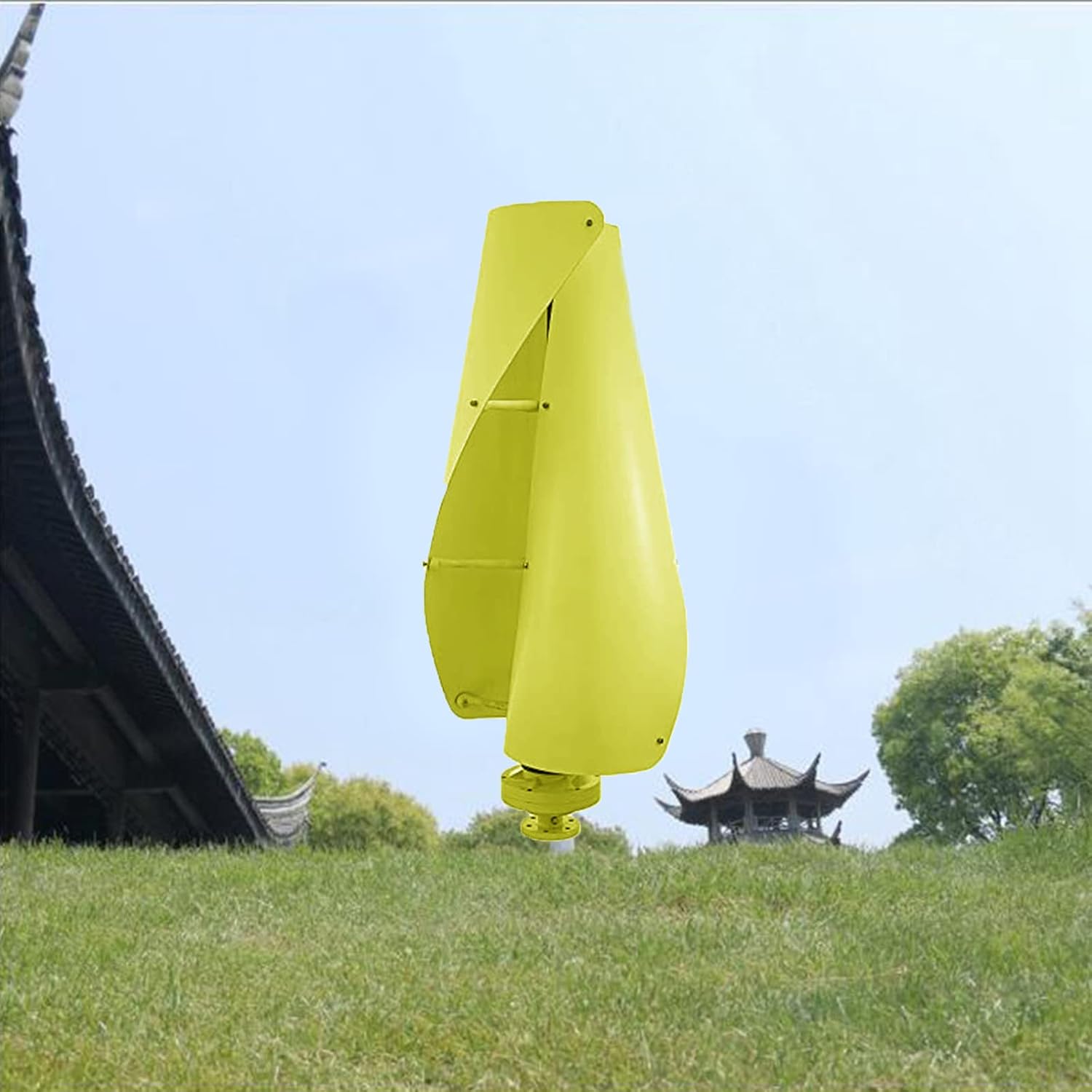 Vertical Spiral Wind Power Turbine Generator, 2000W Helix Magnetic Levitation Axis Wind Turbine Wind Generator Power for Outdoor Garden Boat