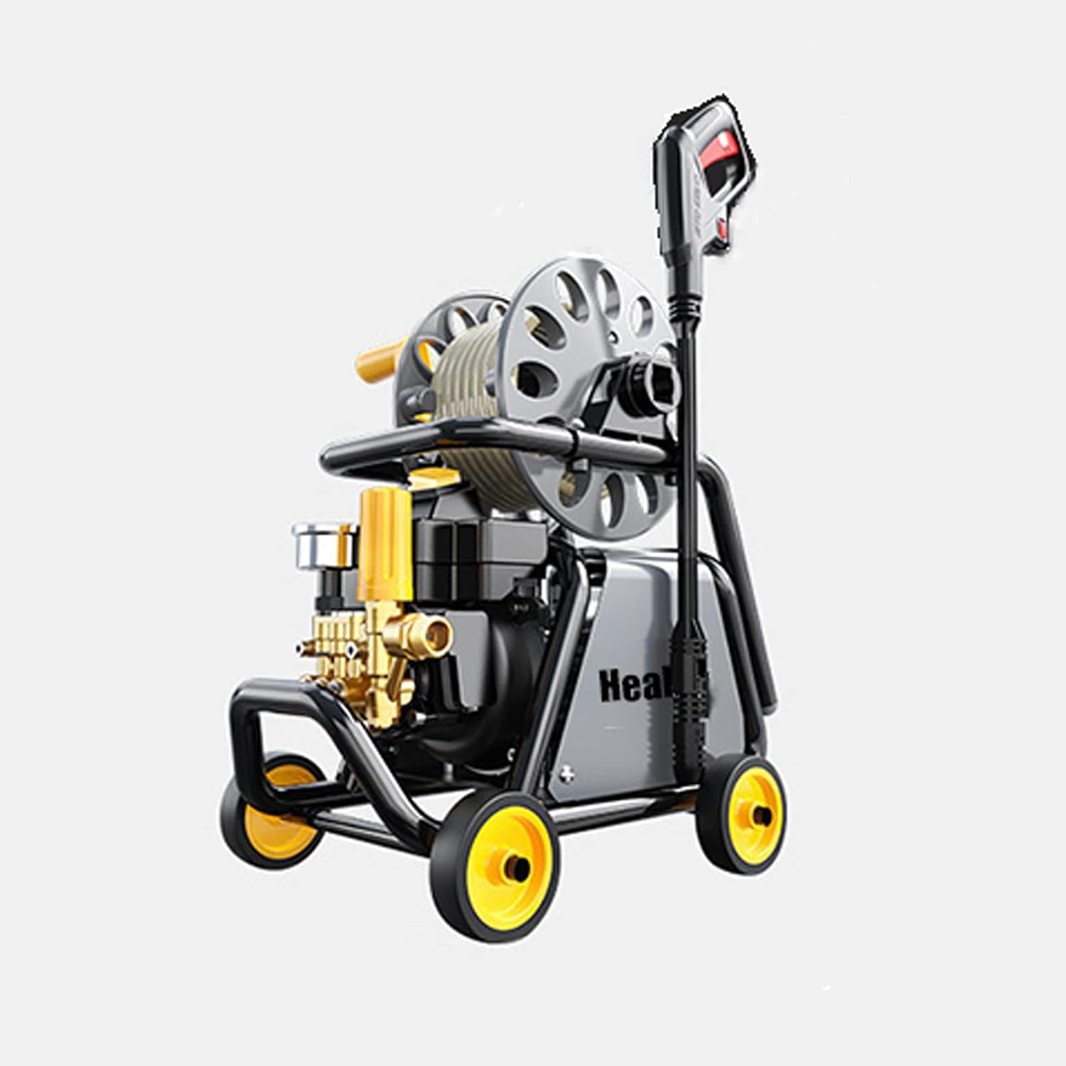 High-Pressure Car Wash Machine, 100 Bar Portable 220V Car Wash Pump, Car Wash Water Gun, Induction Motor, High-Pressure Washer Kit