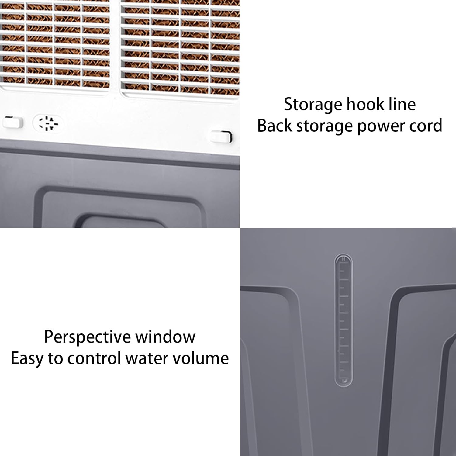 Evaporative Air Cooler, Fast Cooling Fan with Water Tank and Timer, 3 Speeds Portable Air Conditioners for Room Office Factory(47 * 37 * 107cm)