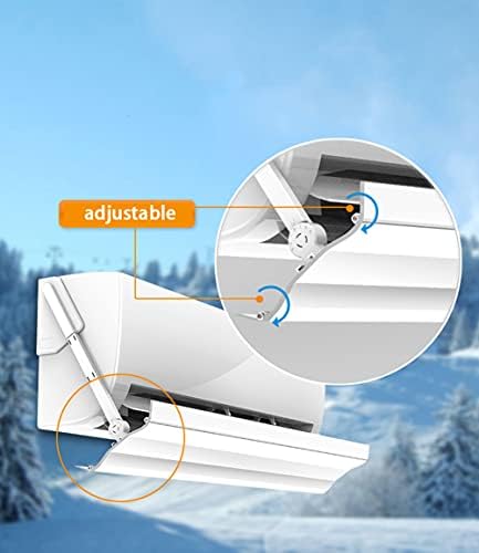 Air Conditioner Wind Deflector, Wind Deflector Adjustable Wind Direction Anti-Direct Blowing Wind Deflector General Deflector for Home Office and Office Air Conditioner,120CM