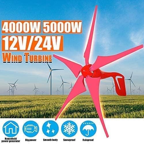 4000W/5000W 12V 24V Wind Generator Wind Power Turbines 5 Wind Blade Windmill Energy Generator Free Charge Controller Gift Set