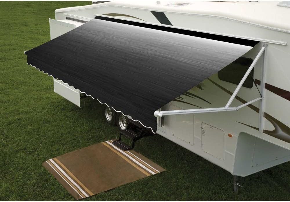 DOMH5 Dometic 915NR16.300UL 9100 Power Awning w/Vinyl Weathershield & LED - Onyx/Black End Cap, 16'