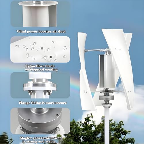 10000W Vertical Wind Turbine Kit - 3-Blade Low-Speed Generator with Controller for Home Renewable Energy & Off-Grid Power Systems - 12000W/12V Efficient Solutions