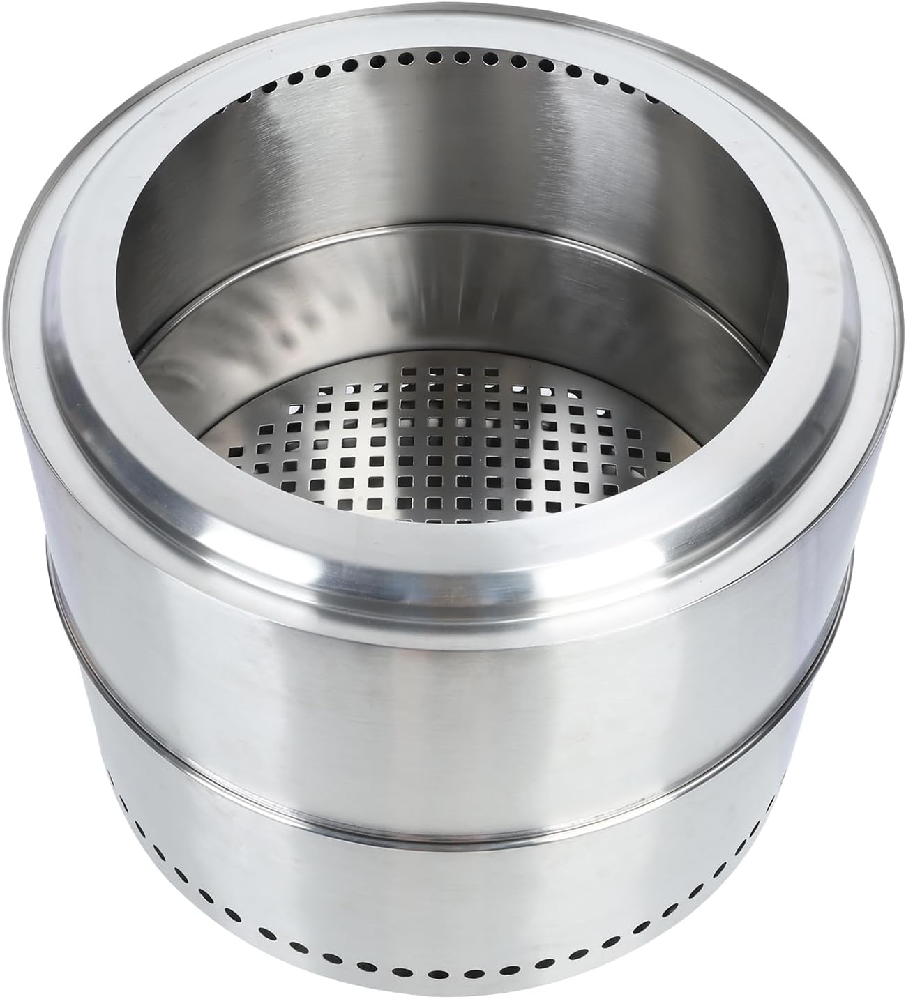 20inch Smokeless Firepit, Wood Burning BBQ Firepit, Stainless Steel Portable Outdoor Fireplace with Ash Tray, Bonfire Firepit for Outside Camping (20'')