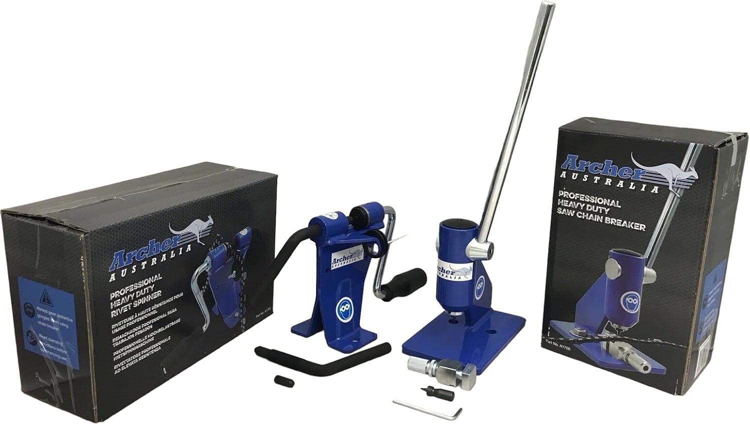 Archer Chainsaw Saw Chain Breaker Spinner COMBO Repair Tool Pro Bench Mounted