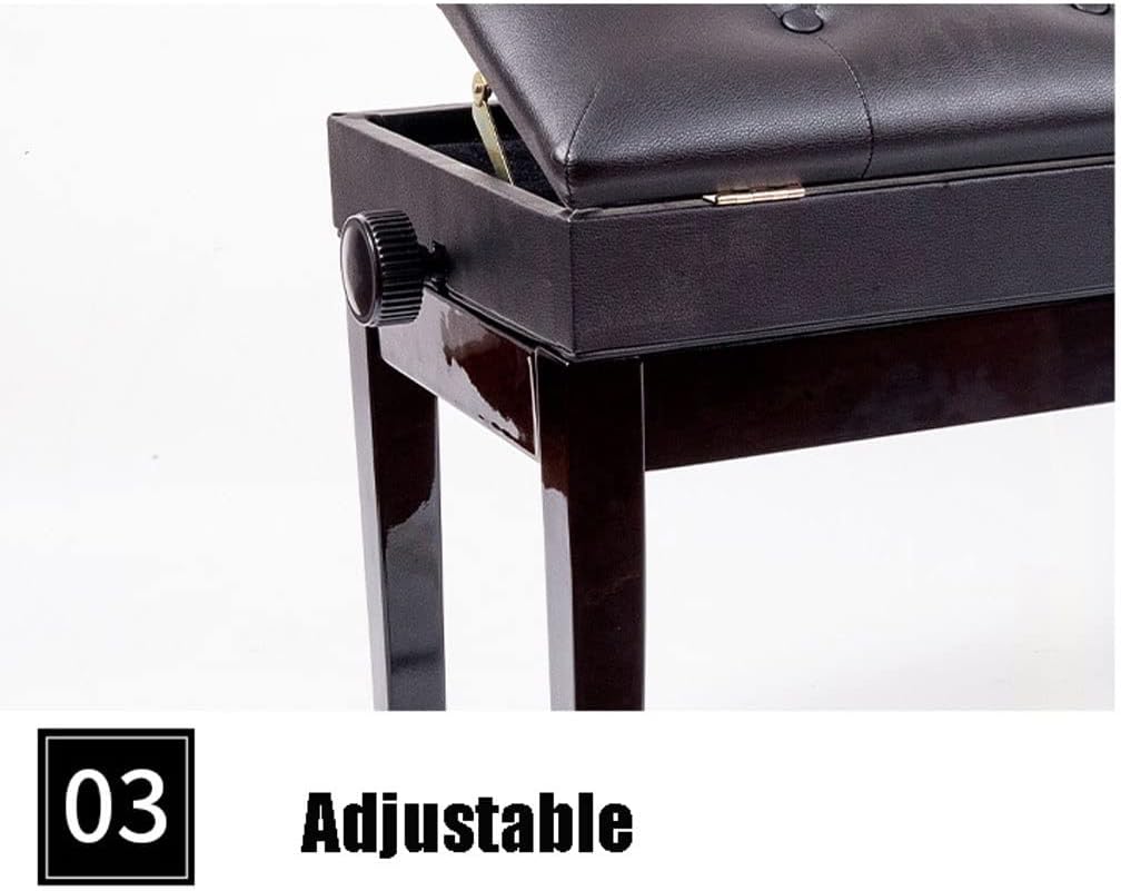 Solid Wood Piano Bench,Keyboard Bench with Storage Compartment for Music Books and Other Accessories