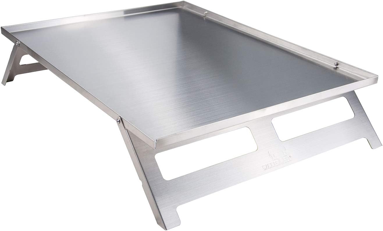 Winnerwell Accessory Table for Flatfold Fire Pit - XL | Portable Stainless Steel Accessory Table for Fire Pan and Camping
