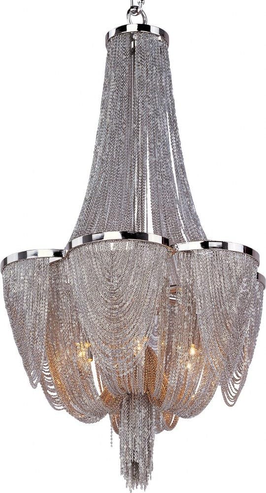 Maxim Chantilly 6 Light Mini Chandelier with Polished Nickel Finish