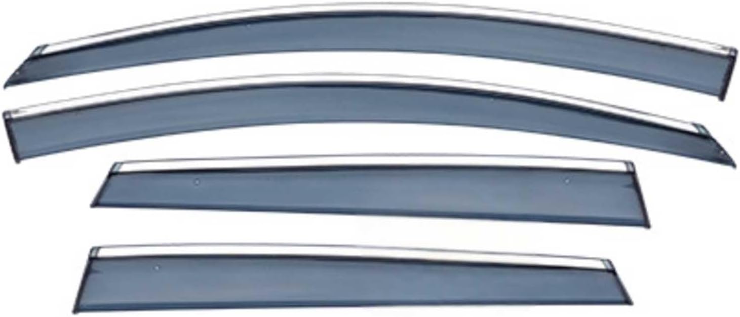 Window Deflectors for Nissan Murano MK2-Z51 2008-2014, Sun Rain Guard Window Visors Vent Shades with Bright Stripes Car Accessories