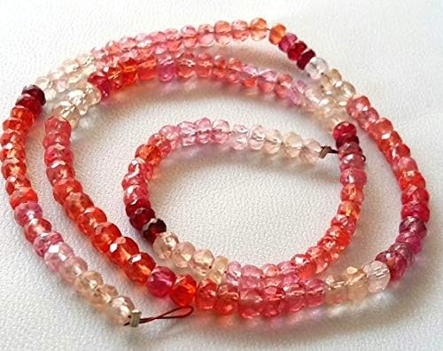 13 inch natural beads strand of 4-4.5mm faceted rondelle multi zircon gemstone beads for DIY jewelry - necklace, bracelet, earring, ring.