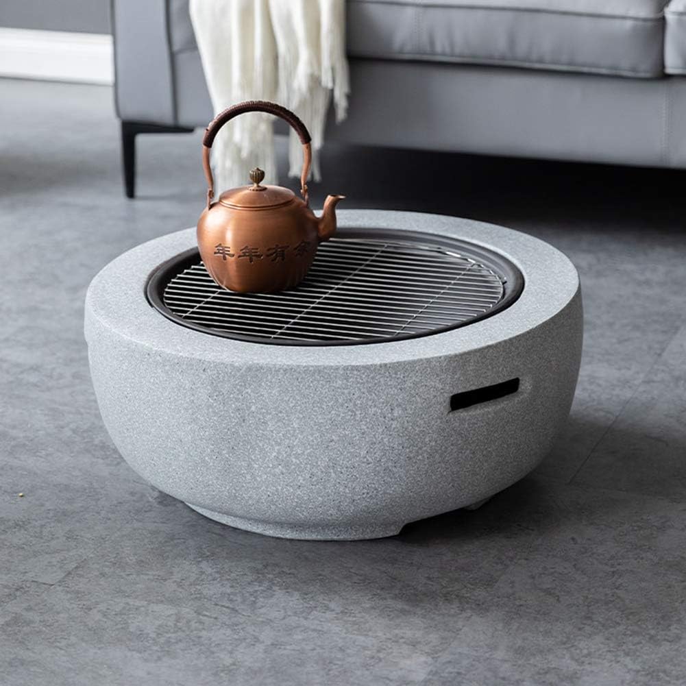 LDIW Fire Pit Garden Patio Firepit Brazier BBQ/Ice Pit with Waterproof Cover Outdoor 3 in 1 Multifunctional Fire Pits for Garden