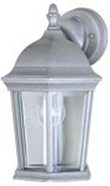 Maxim Cast 1 Light Outdoor Wall Lantern 12 Inch Tall with Pewter Finish and Clear Glass