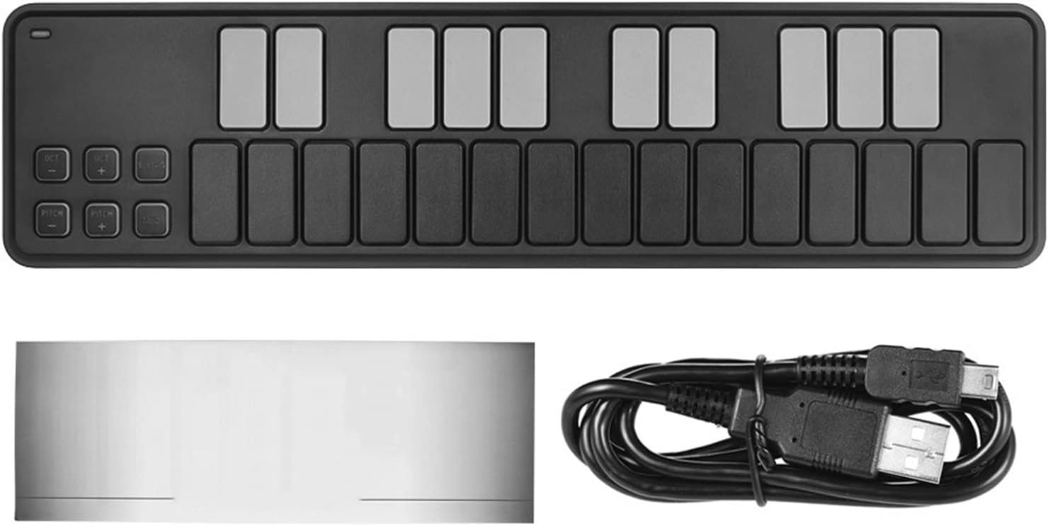 Keyboard Piano Controller Slim-Line Portable USB MIDI Keyboard Controller 25 Keys with USB