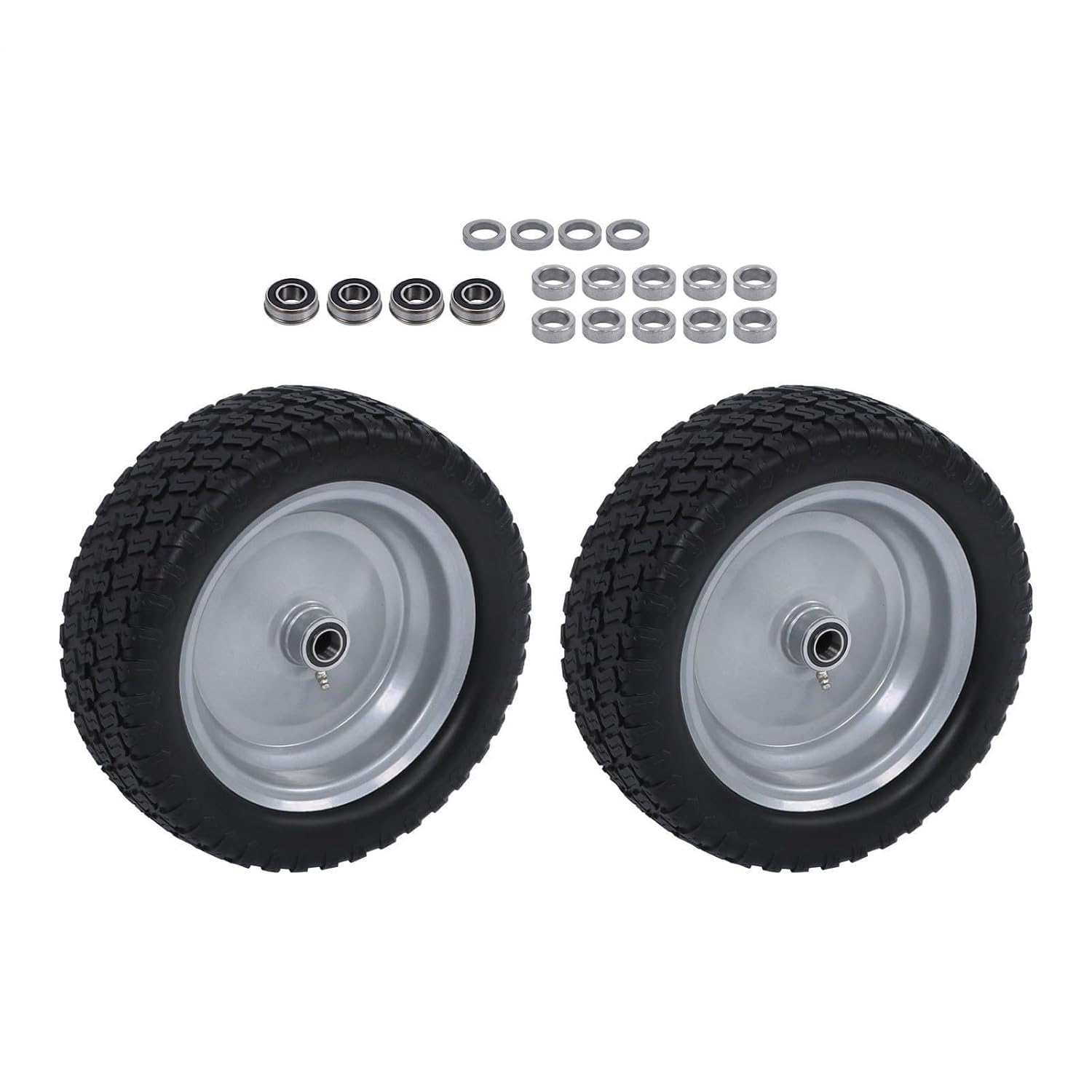 Replacement Parts for 13X5.00-6 Flat Free Tire&Wheel 3.4' Axle Hole Replacement for Lawn Mower 2Pack Mod-H9S-5568