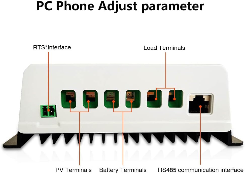 EPEVER 30A MPPT Solar Charger Controller with Tempreture Sensor 12V 24V Auto Indentify Apply for Lead Acid Lithium LiFePO4 (Tracer3210AN+USB+Tempreture Sensor)