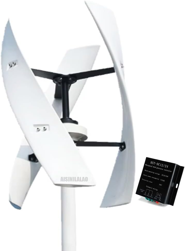 12V-220V 3 Blades Vertical New Energy Turbine Wind Generator Kit,1000W-6000W with MPPT Controller Wind Solar Complementary Generator