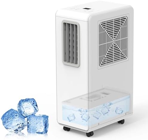 Portable Air Conditioners No Window, 1800BTU Windowless AC Unit for Bedroom, 38/44dB(A) Quiet, Multi-function Mode, No Drain and No Vent, Smart Air Conditioner Ventless for Room/Indoor