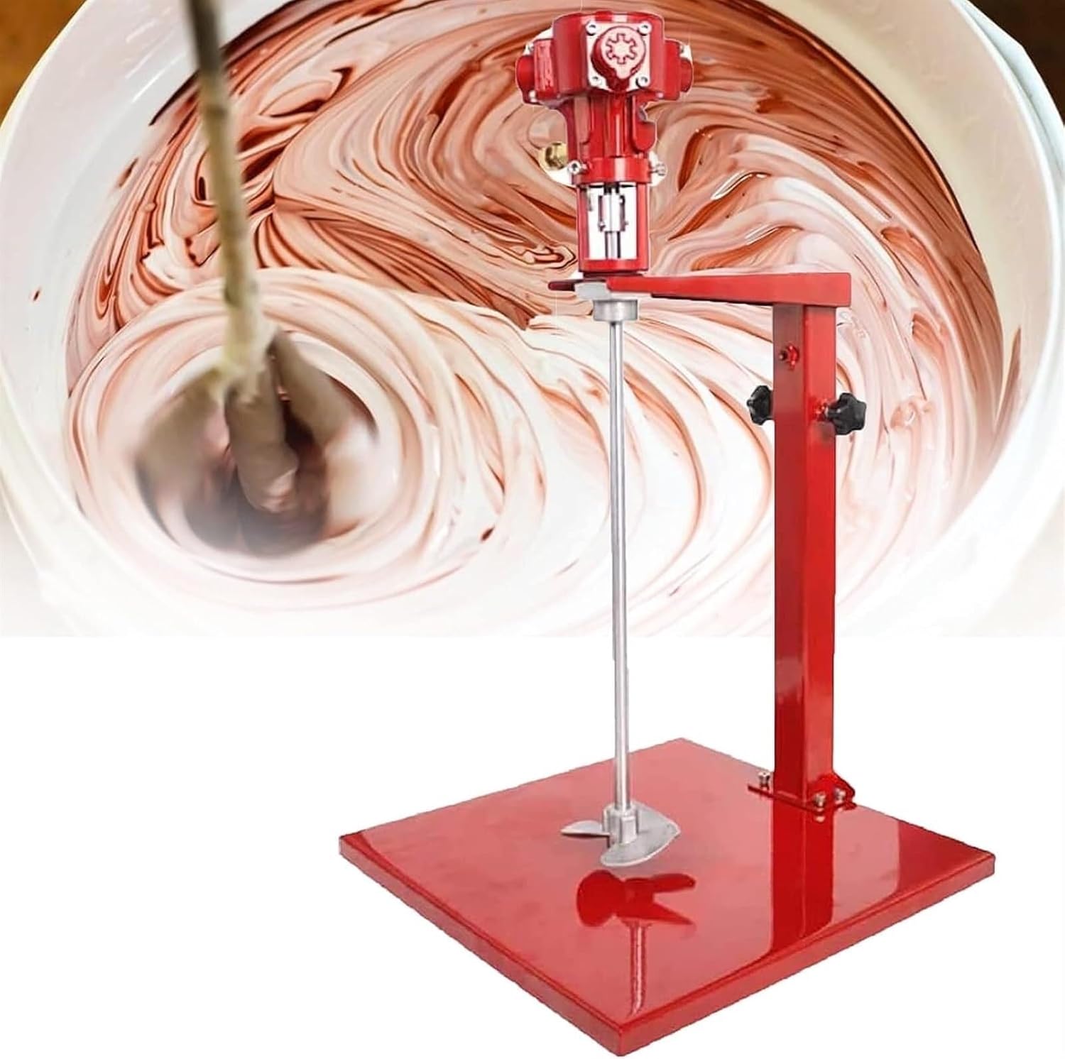 Pneumatic Air Automatic Paint Mixer Blender Lift Agitator 50 Gallon for Viscous Liquid Ink dye Chemicals Mixing Machine Blender Disperser