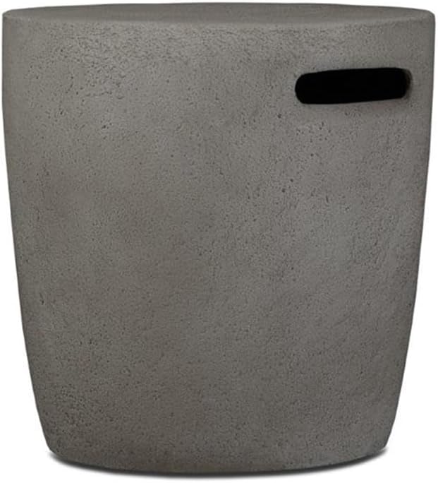 Home Square 2-Piece Set with Propane Fire Table & Tank Cover in Glacier Gray