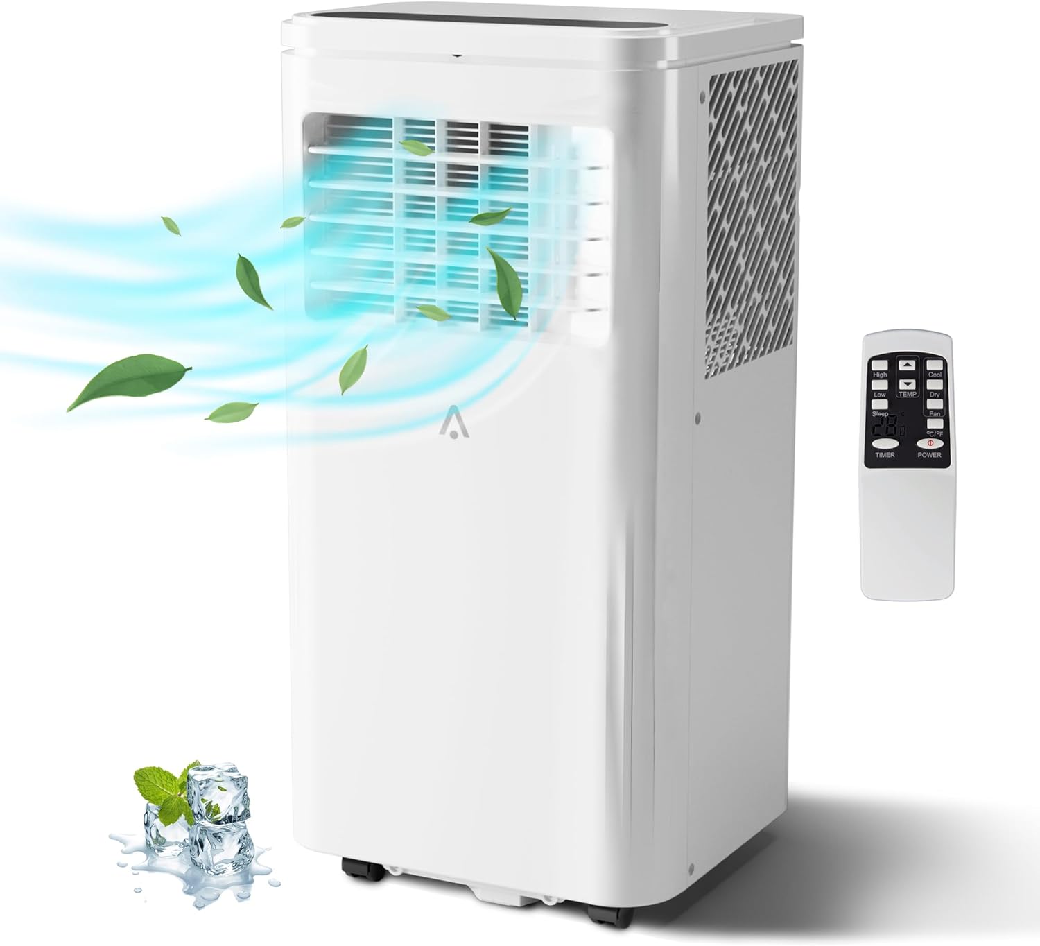 10000 BTU Portable Air Conditioner with Remote Control, Standing AC Unit, 3-in-1 Air Conditioner with Window Vent Kit/Digital Display/24h Timer, for Room Bedroom Home Garage RV