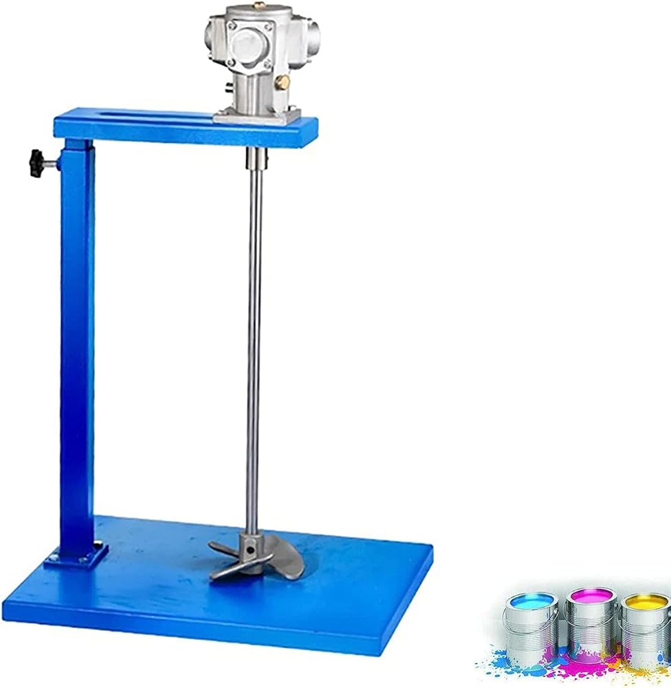 Pneumatic Mixer, 5 Gallon/20L Automatic Lift Paint Stirrer, Desktop Vertical Air Mixer, Ink Mixing Machine