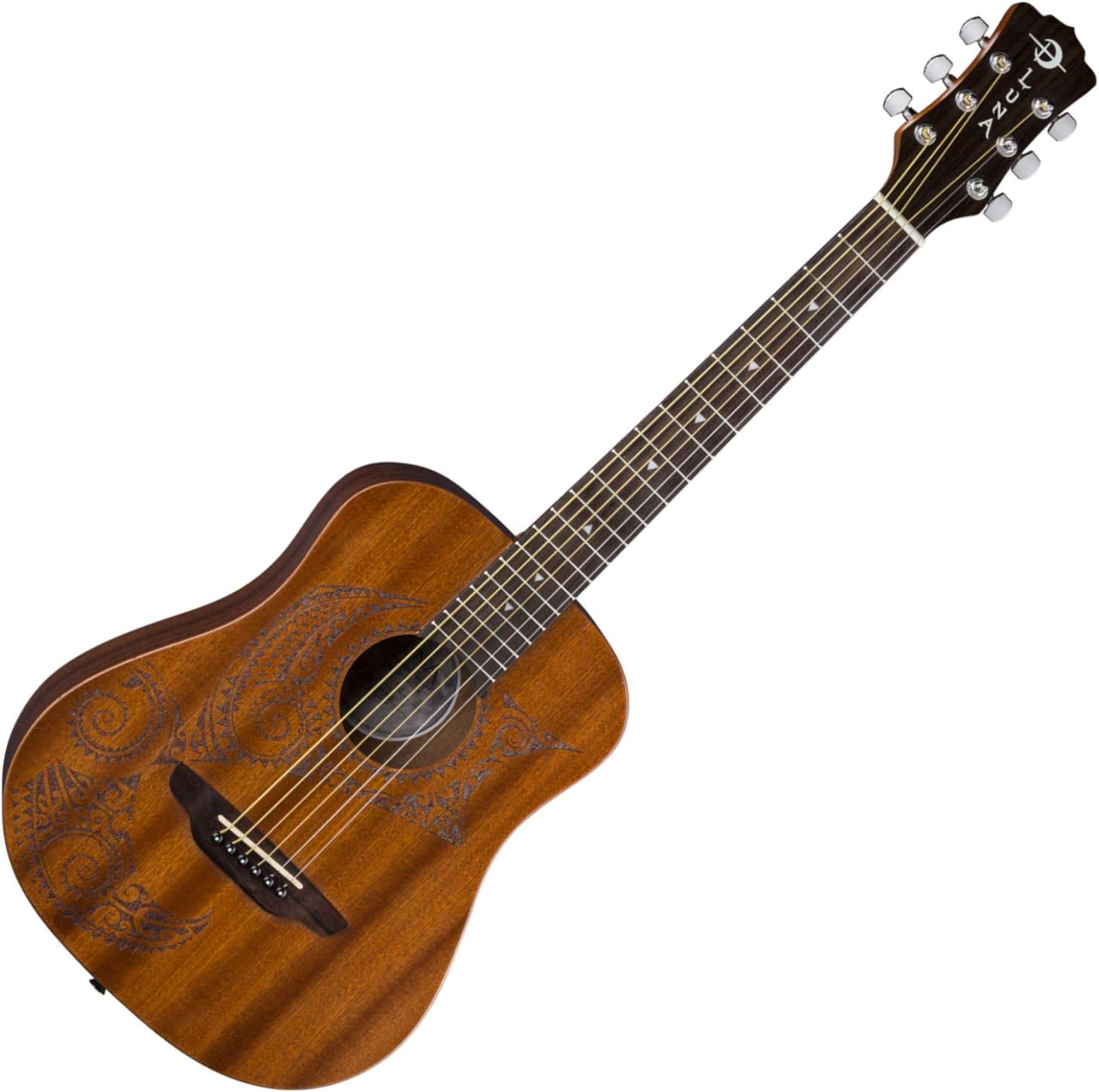 Luna Safari Series Tattoo Travel-Size Dreadnought Acoustic Guitar