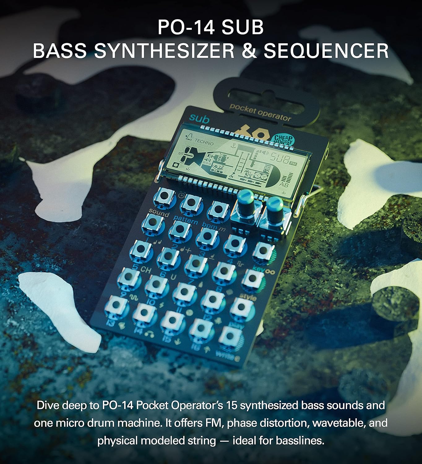 teenage engineering Pocket Operator PO-14 Sub Bass Synthesizer and Sequencer