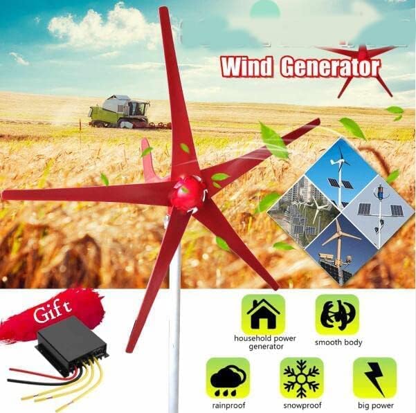 8000W Wind Power Turbines Generator, Windmill Generator for Boat with MPPT Controller Low Noise Low Wind Speed Start