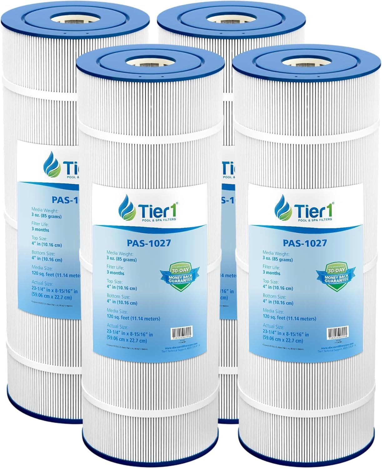 Tier1 Replacement for Hayward Pool Filter Cartridge C1200 – 4 Pack | Compatible with CX1200RE, Pleatco PA120, Unicel C-8412 | 23-5/16