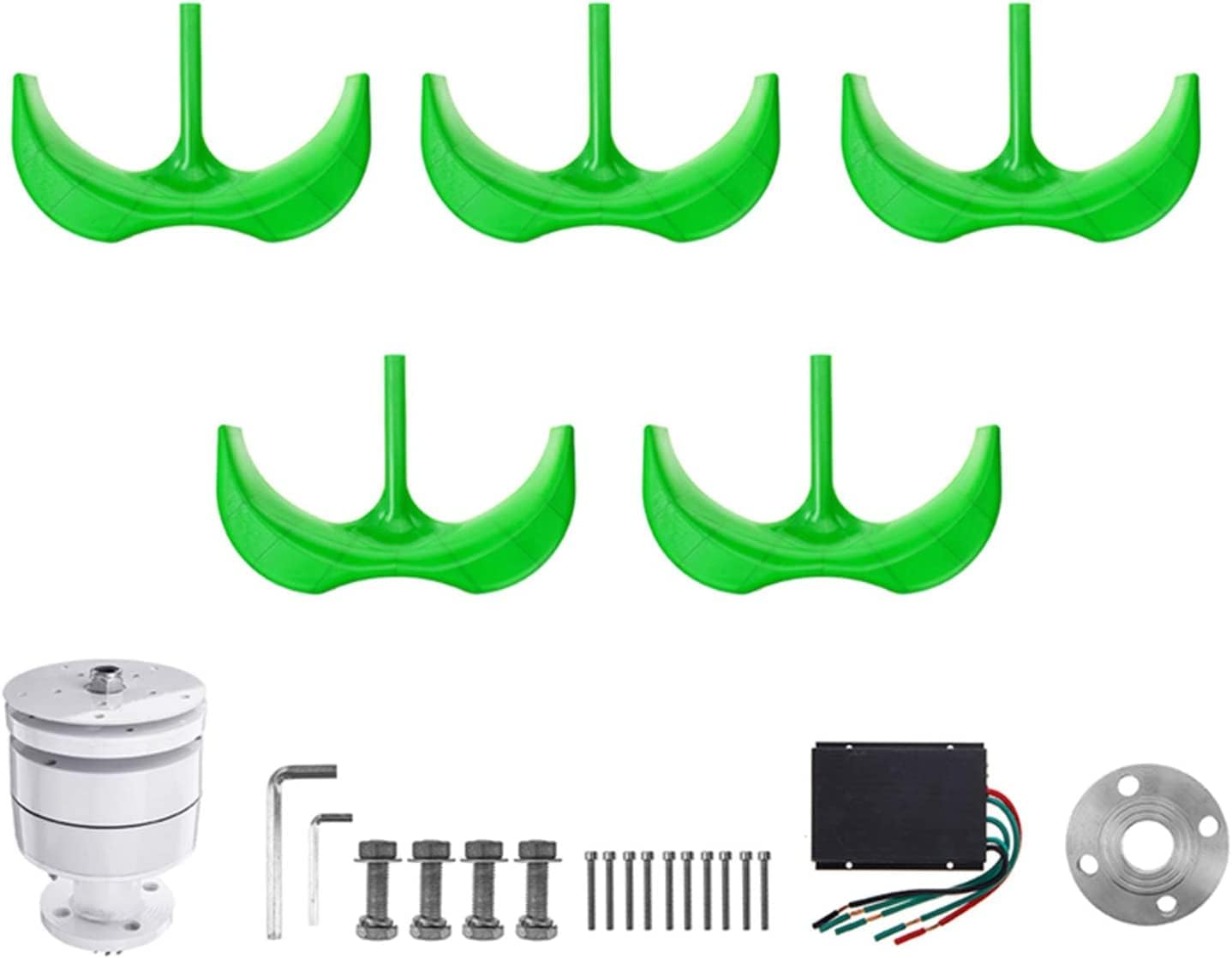 LiuSj JUnSt Lantern Wind Power Turbines Generator 4500W,12/24/48V 5 Blades Generator Lantern Wind Turbines Vertical Axis for Streetlight+Controller