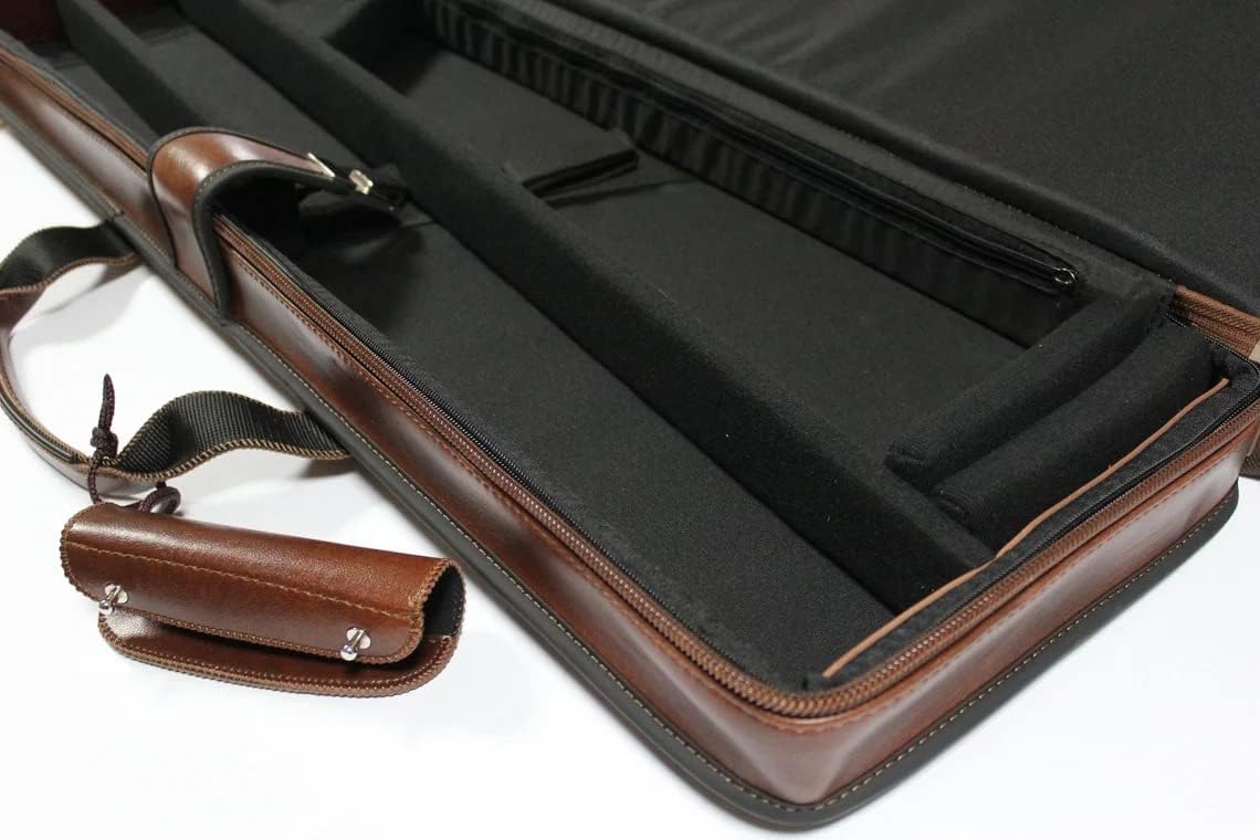 Acropolis Ecoleather Shotgun Case - 29.9” Hard Shell Gun Case With Secure Lock - Handmade Eco Leather Case For Shotgun Protection Case & Hunting Accessories