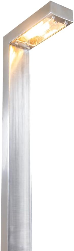 VOLT 12V Wide Modernelle Path Light (Stainless Steel) with 3W 2700K Warm White G4 LED Bulb for Low Voltage Landscape Lighting on Outdoor Pathway, Walkway, Garden, Driveway or Patio