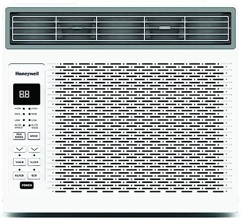 Honeywell 6,000 BTU Digital Window Air Conditioner, Remote, 4 Modes, Eco, 250 sq ft Coverage