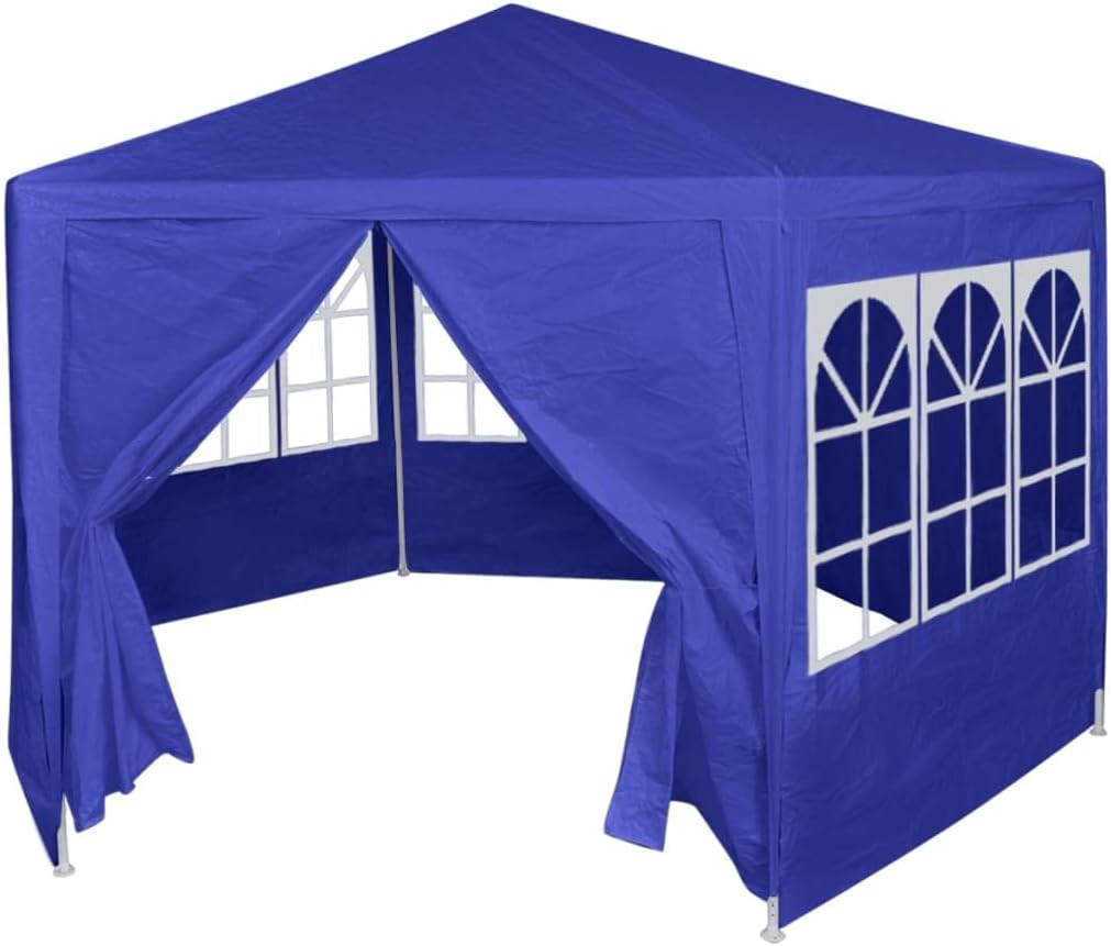 Marquee with 6 Side Walls Blue 6.6'x6.6',Hexagonal Party Tent for Outdoor Events and Sun Protection Easy Setup Outdoor Structures, Outdoor Canopies, Gazebos