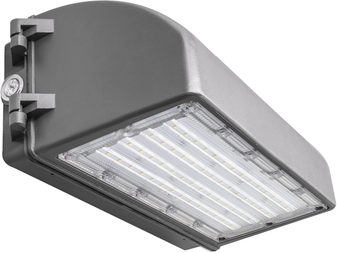 LED Full Cutoff Wall Pack, 70W(600W Eqv.) 8,400LM 5000K with Dusk to Dawn Photocell, 100-277Vac, LED Wall Pack for Outdoor Lighting (1 Pack) - ETL Listed