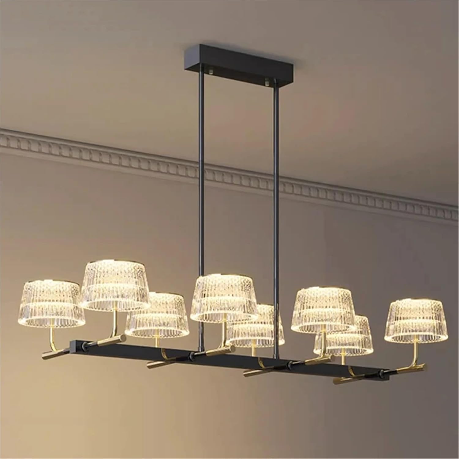 Nordic Decoration, Luxury Crystal Living Room Chandelier, Dining Room Chandelier, Ceiling Light, Indoor Lighting(Dimmable,8 Head)