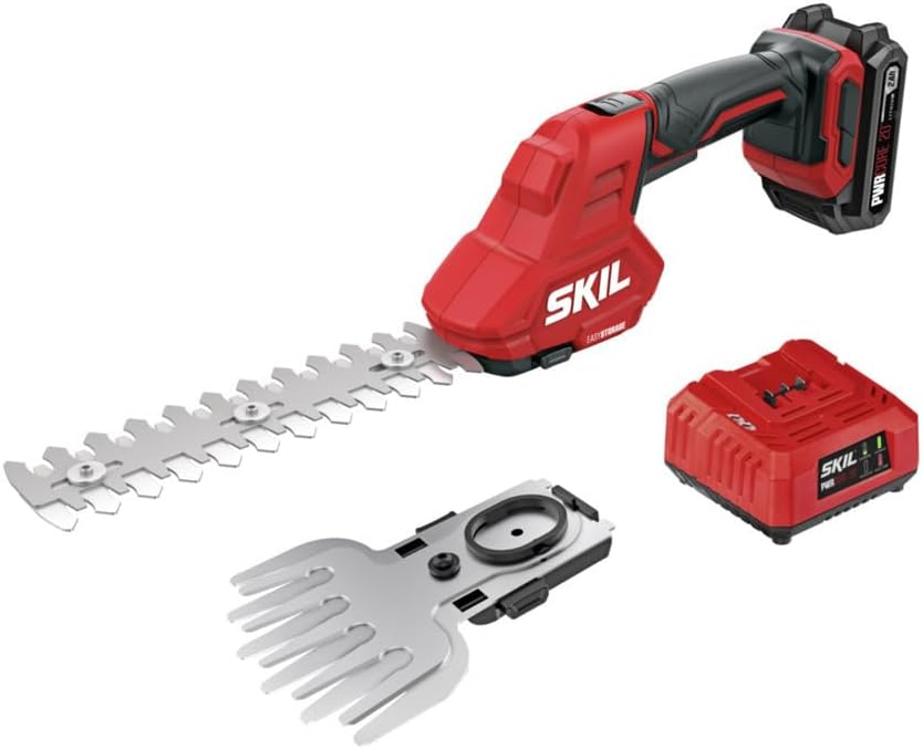 SKIL PWR CORE 20 20V Shear & Shrub 2-in-1 Kit Including 2.0Ah Battery and Charger -GH1000B-11
