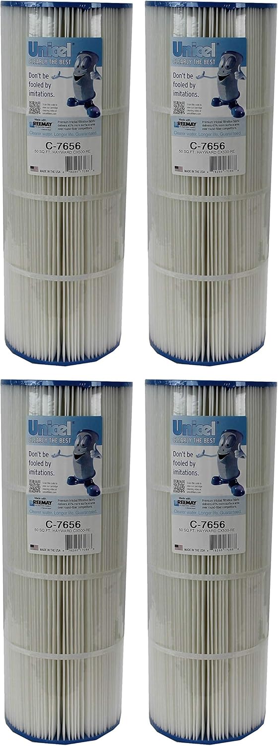 Unicel C-7656 50 Square Foot Media Replacement Pool Hot Tub Spa Filter Cartridge with 108 Pleats (4 Pack)