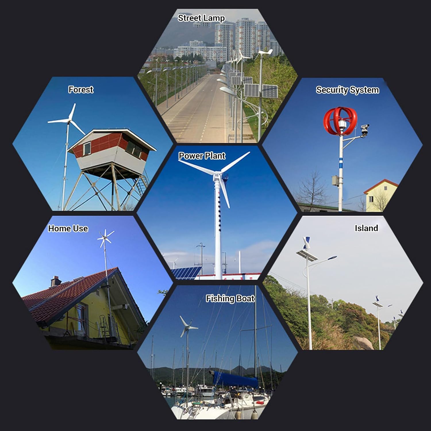 POCREATION 300W Vertical Wind Generator, Permanent Magnet 3 Wind Power Kit with MPPT Controller, for Boats Cabins Homes RVs