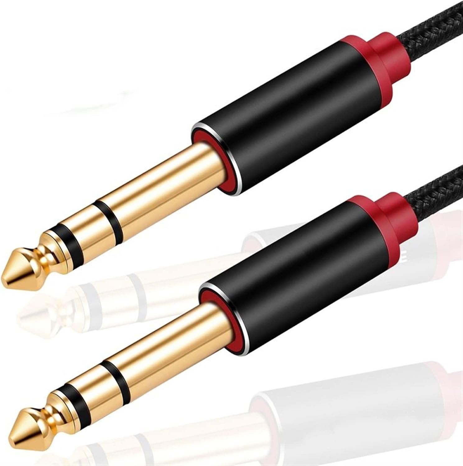 Guitar Cable 6.35mm (1/4) Stereo Cable for Electric Guitar Mandolin Bass Amplifier Guitar Interface Audio Cable (Color : 5m)
