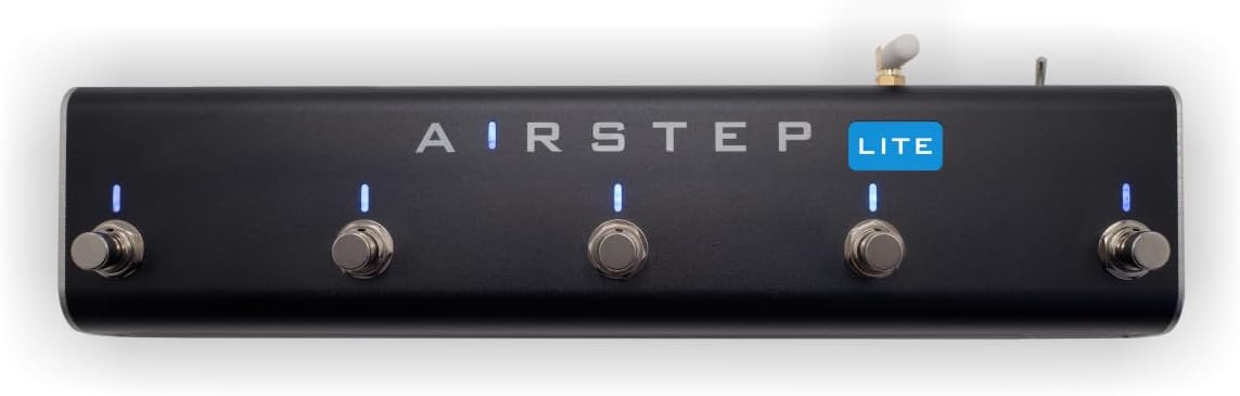 XSONIC Airstep Lite MIDI, HID Wireless Controller with 5 Footswitch, 300H Playtime, Support DAW(Cubase, Ableton Live), Plugin(Bias Fx, Neural DSP), Youtube Video, Page, Atem, Hands Free Controller