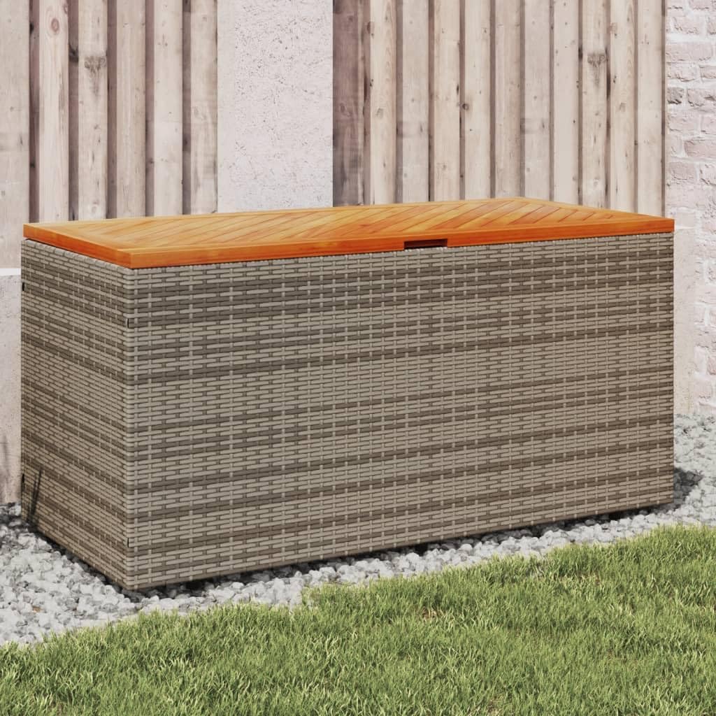Outdoor Storage Box, Patio Storage Box, Deck Box Outdoor Container, Patio Storage Container for Backyard, Porch, Garden, Gray 43.3