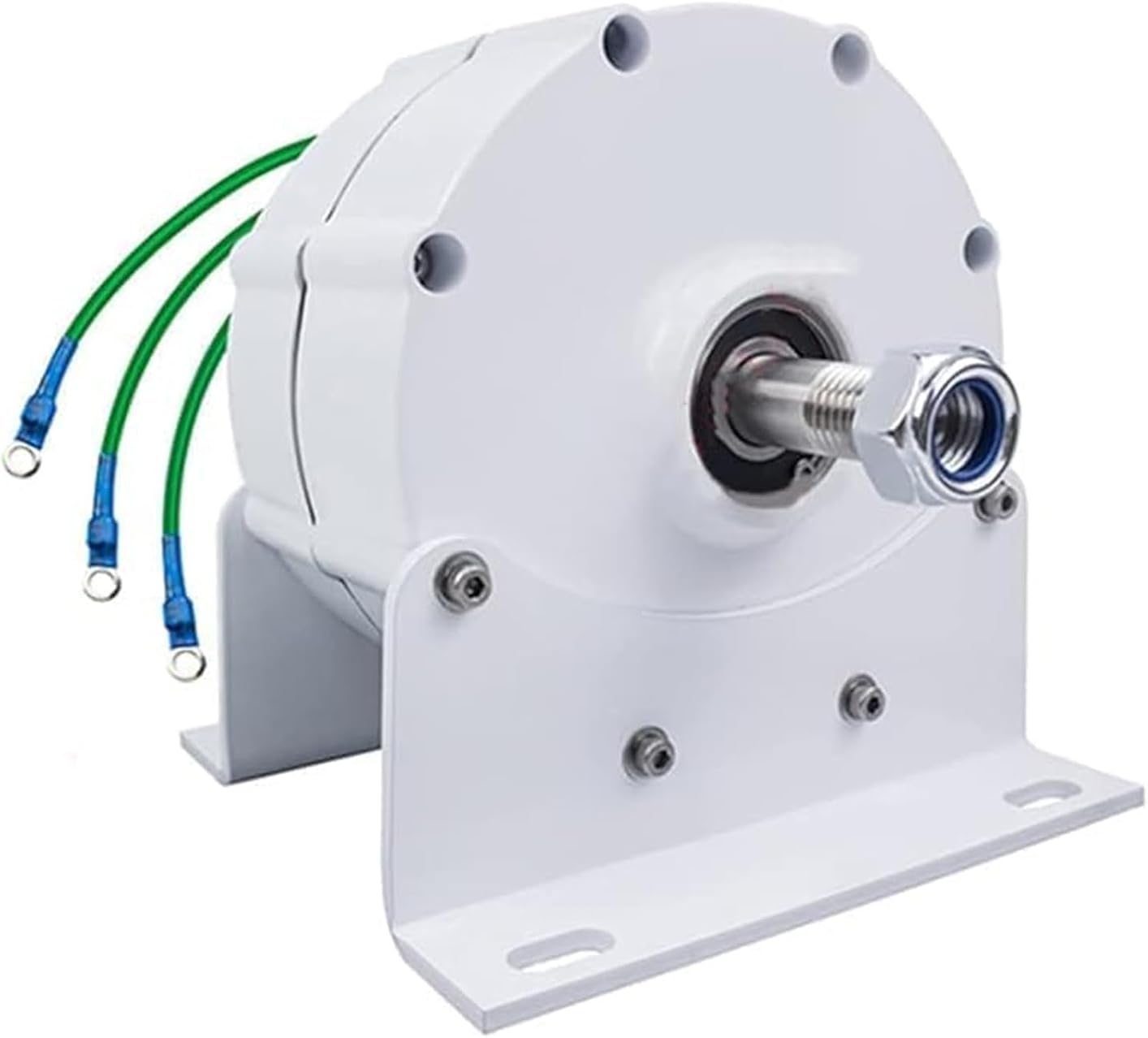 800W 12V 24V 48V Gearless Permanent Magnet Generator, Low RPM Free Energy AC Alternator Generators for Wind Turbine Water Turbine (With Base),24v