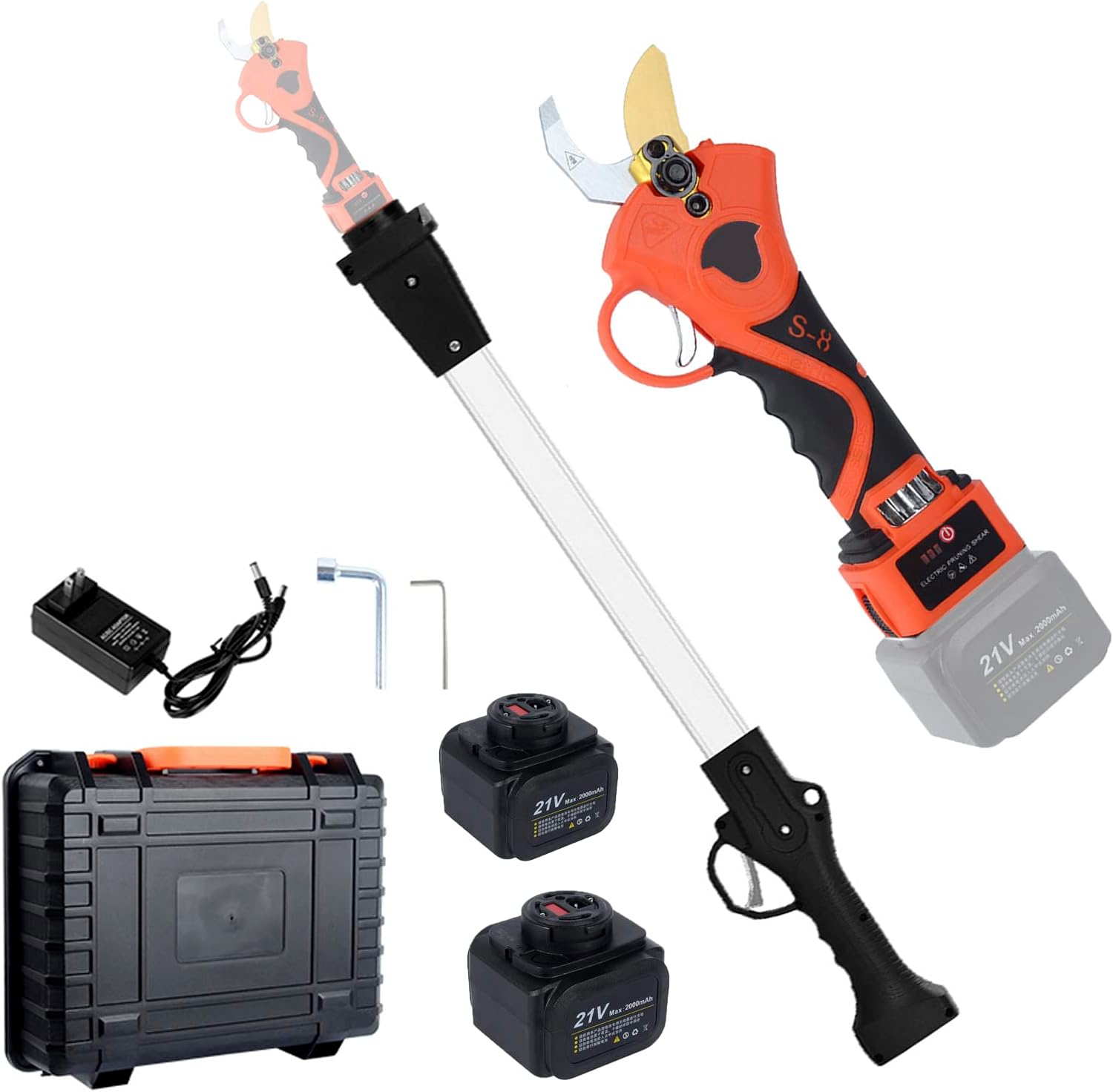 Electric Pruning Shears for Gardening Cordless Tree Pruner with 81cm/32