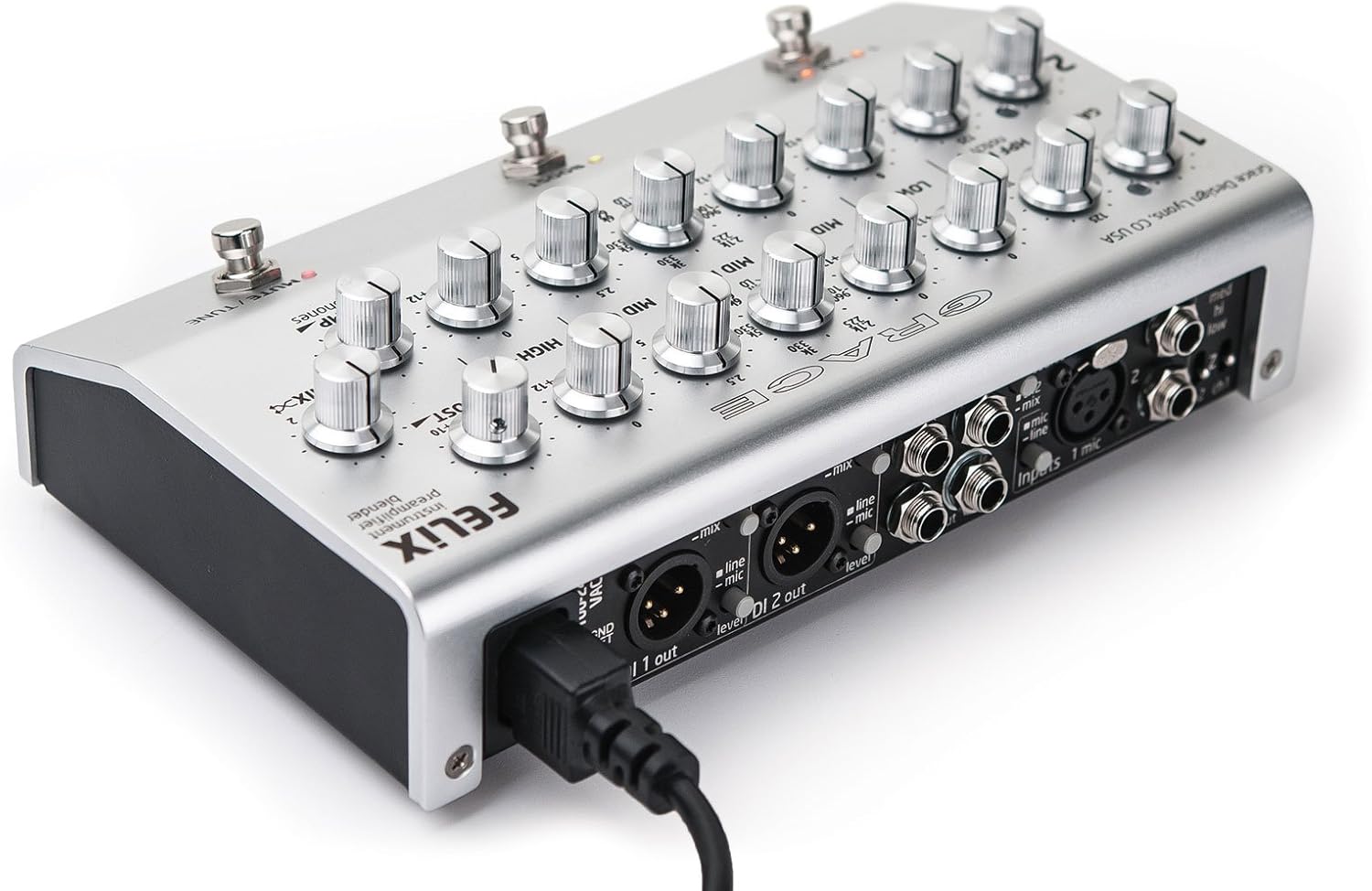 Grace Design FELiX 2-Channel Microphone and Instrument Preamp/Blender Pedal